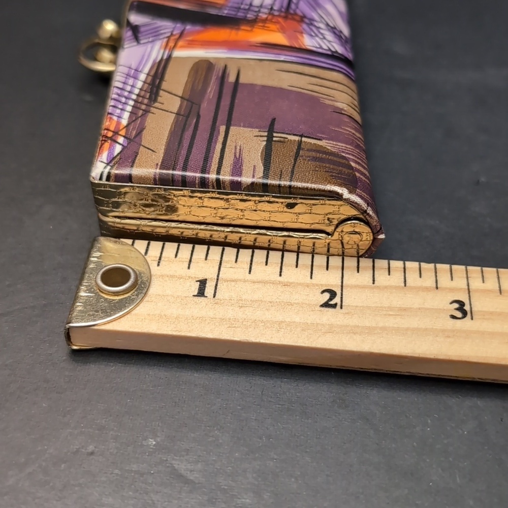 Vintage Mid-century Eyeglasses Case Multi-colored with Kiss Lock. - Picture 8 of 8